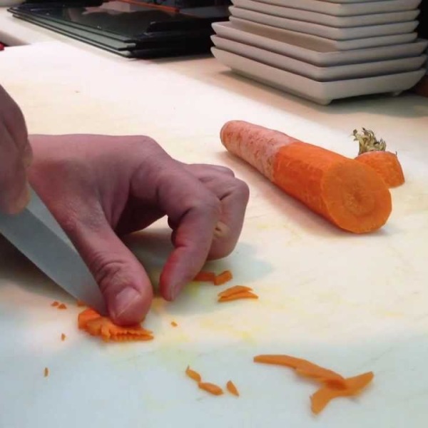 How To Carve A Carrot Butterfly!! By Chef Quoc N.